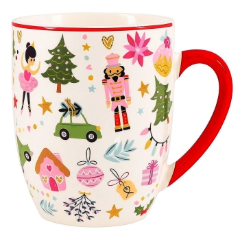 Kubek zimowy 330ml Świąteczny Dziadek do Orzechów Mikołajki Farge Florina